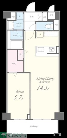 グランディール武蔵小杉の物件間取画像